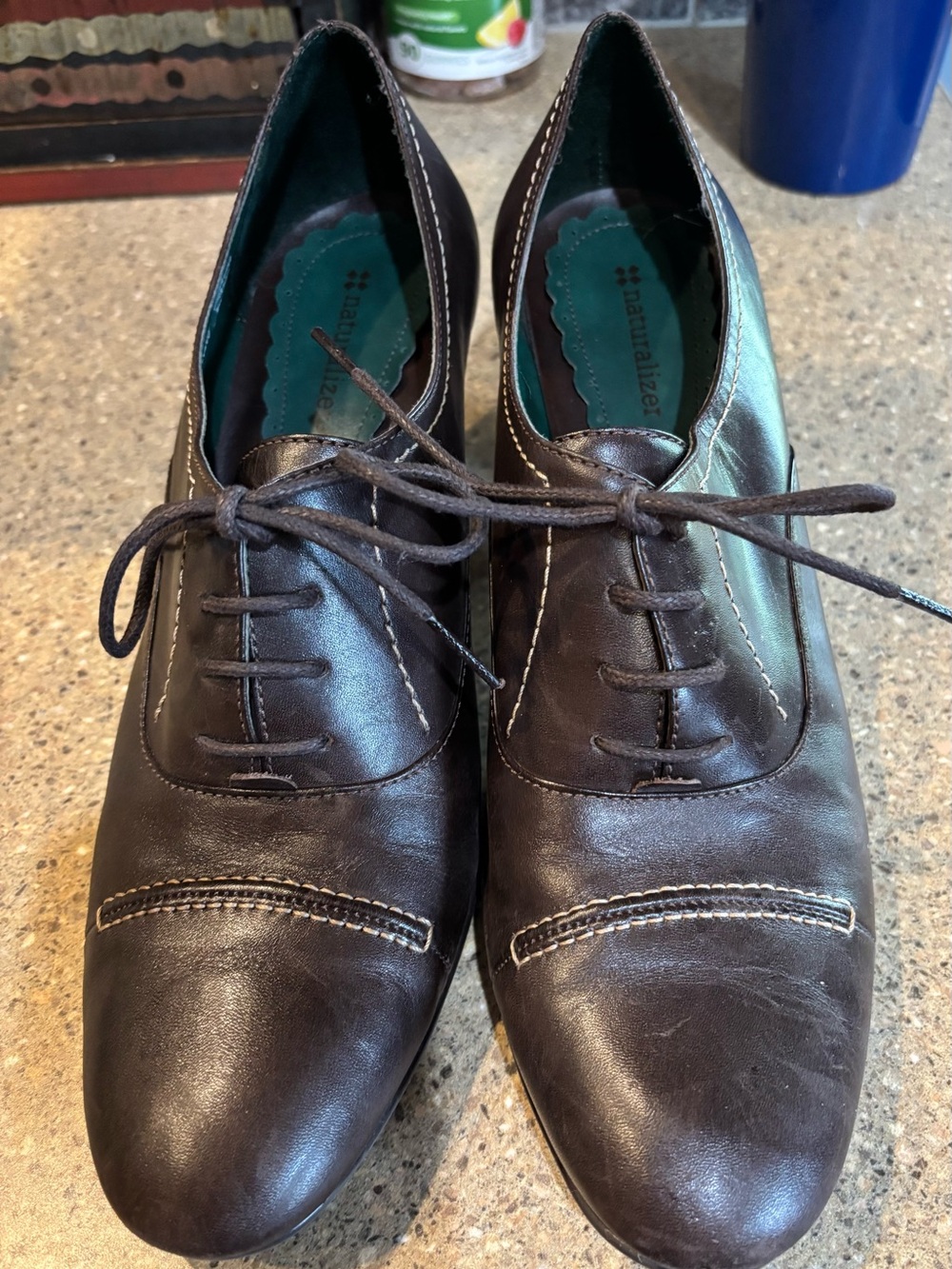 Naturalizer women Brown Leather Oxford Shoes